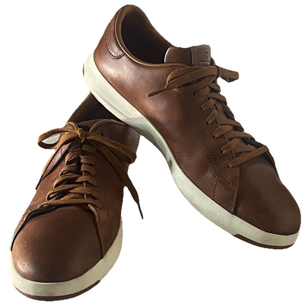 Cole Haan Woodbury Mens 10.5 Brown Leather Oxford Dress Shoes Casual Derby